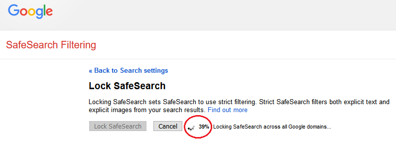 safe search locked on safari