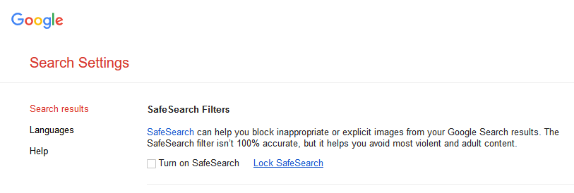 How to Turn On Safe Search and Lock It when using Google's Home page ...