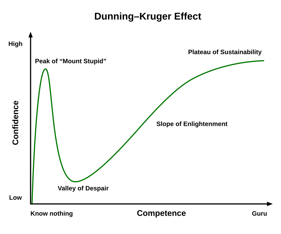 Graph of Dunning–Kruger Effect