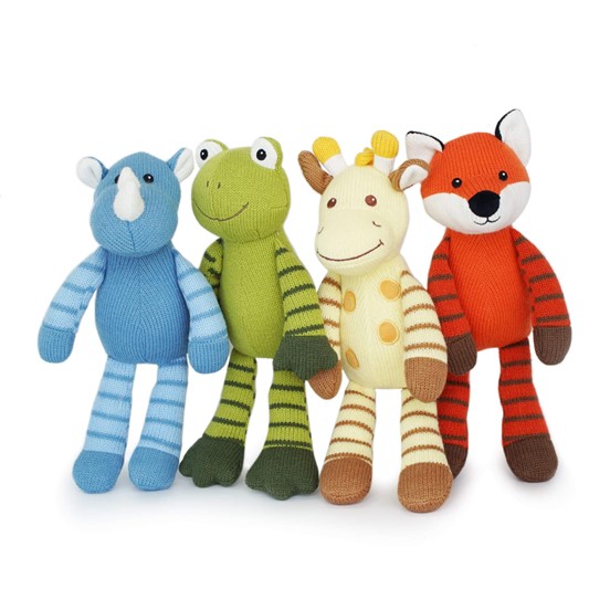 Set of Knitted Stuffed Animals