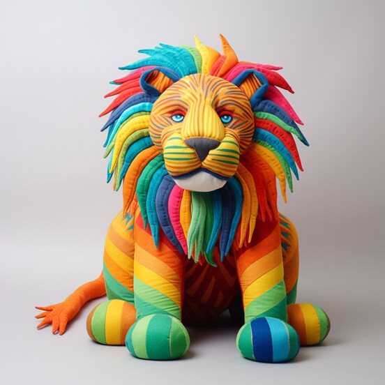 Art Lion Stuffed Animal