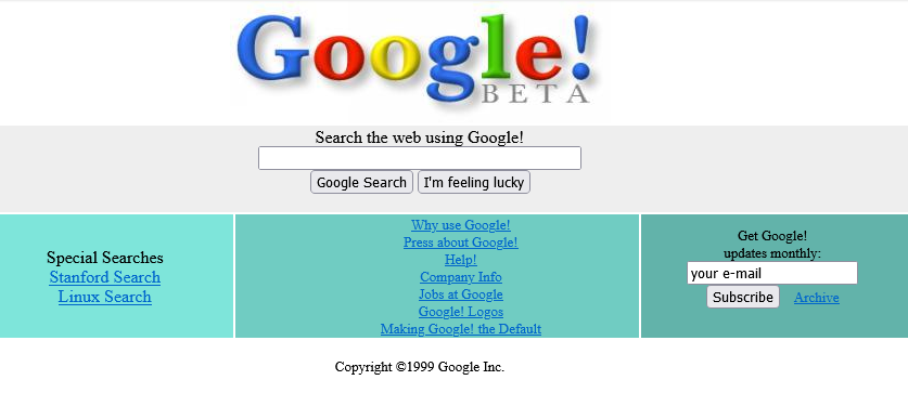 Google Beta 1998