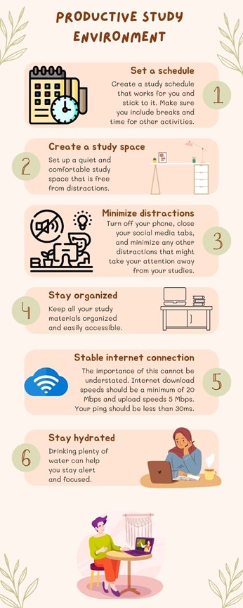 Creating a Productive Study Environment - Infographic