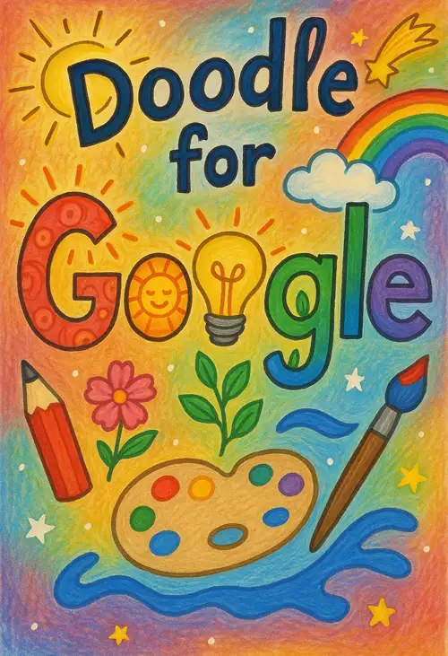 Doodle for Google art contents for students.