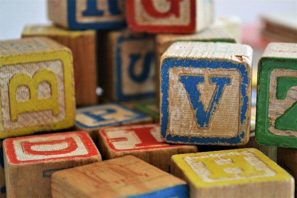 A Pile of Child's Wooden Blocks