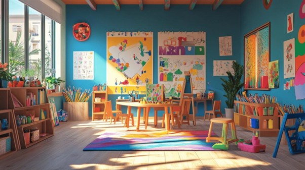 A semi-large child activity room.