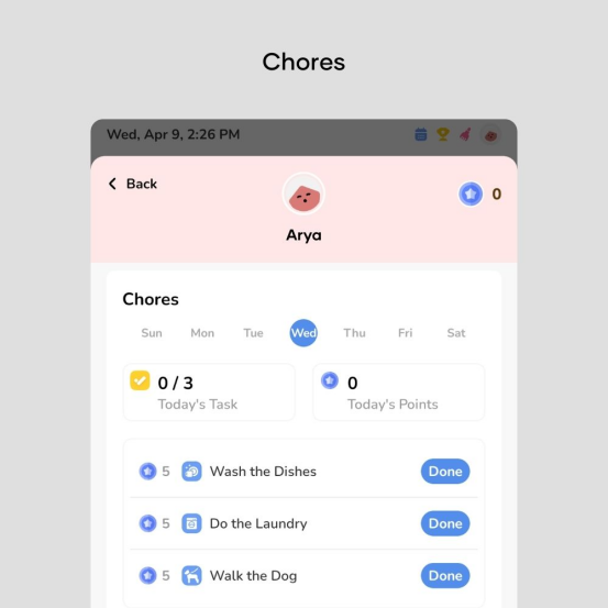 Cozyla Calendar Chores