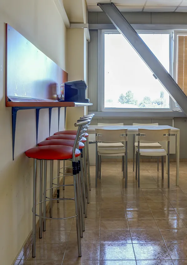 A sparkling clean classroom in the morning before students arrive.