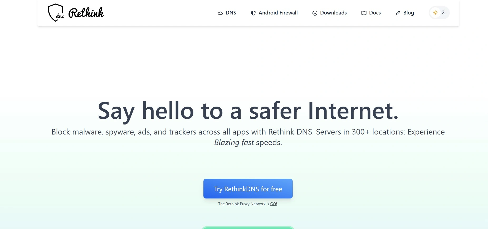 RethinkDNS website Screen Shot