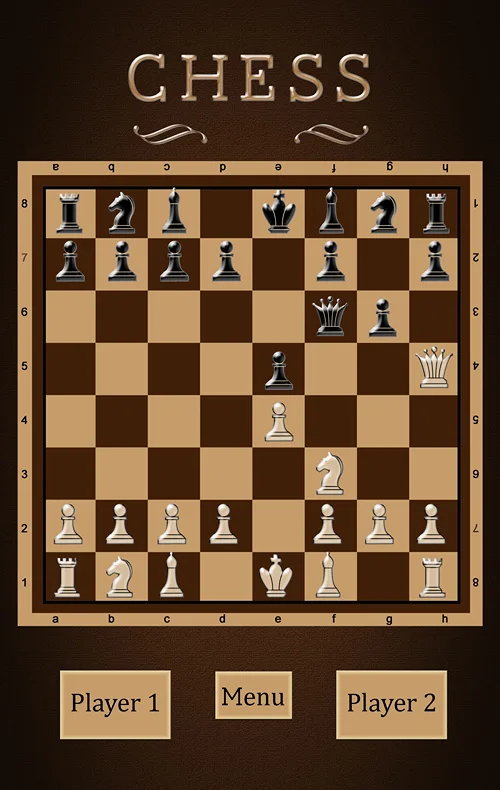 One dimensional online chess board for two players.